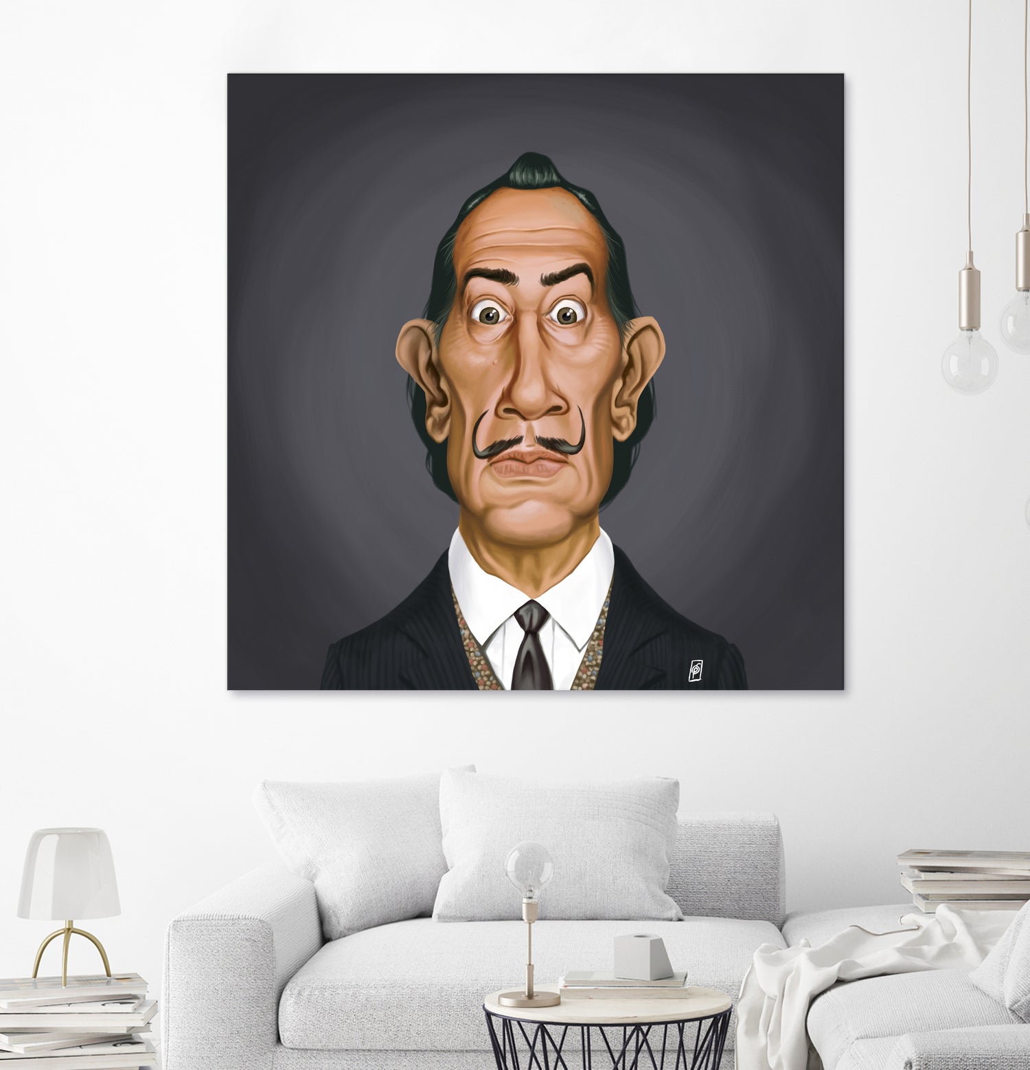 Salvador Dali by Rob Snow on GIANT ART - gray digital painting