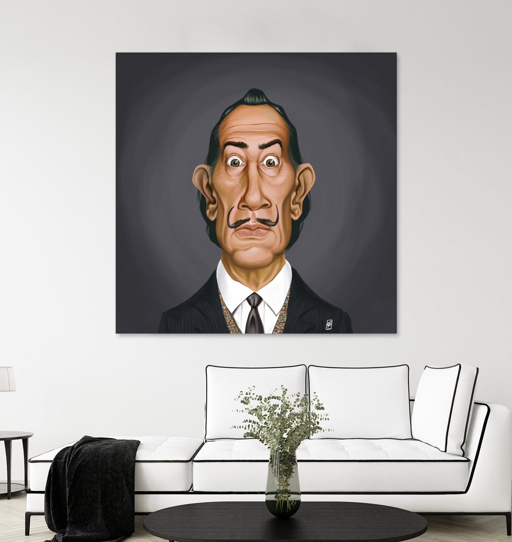 Salvador Dali by Rob Snow on GIANT ART - gray digital painting