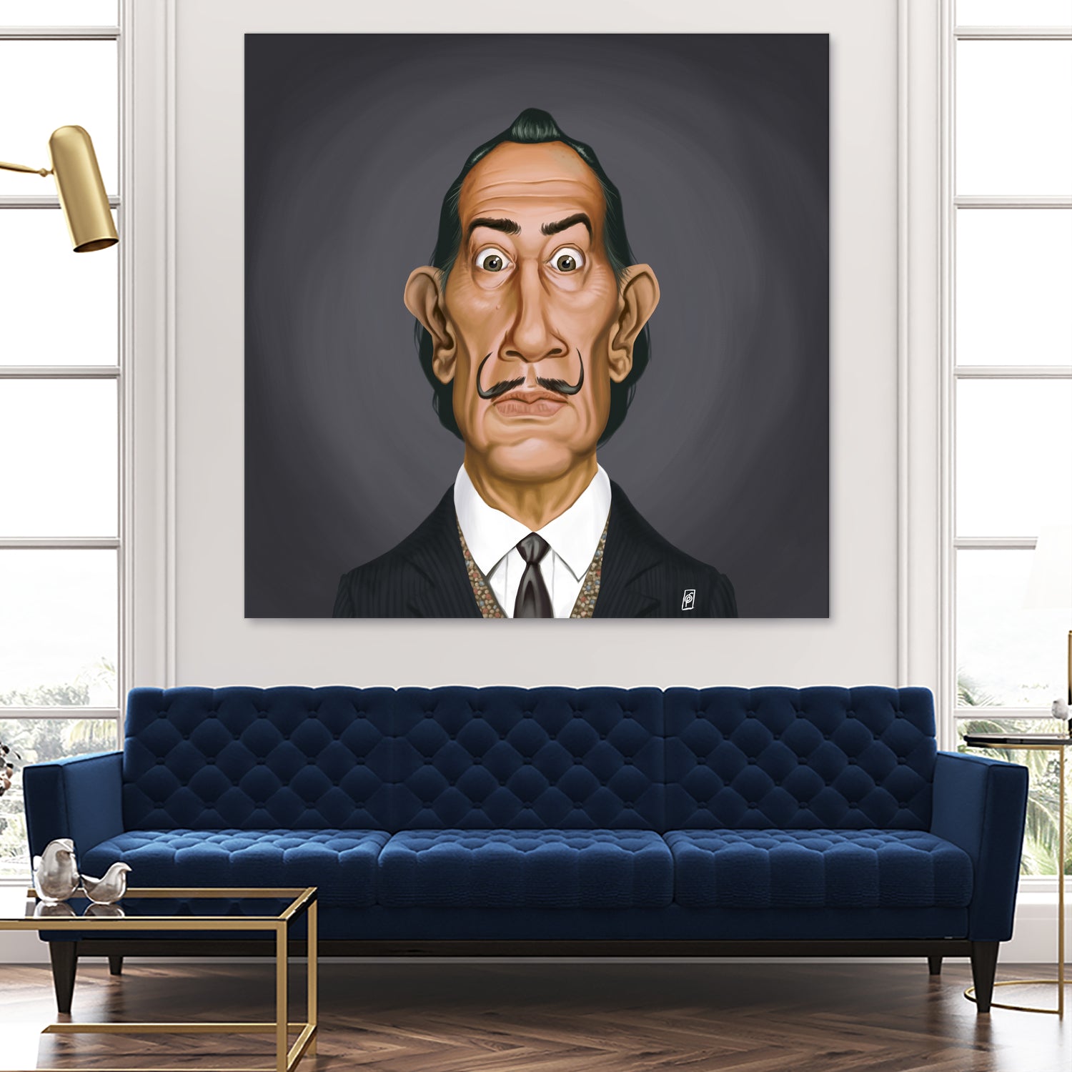 Salvador Dali by Rob Snow on GIANT ART - gray digital painting