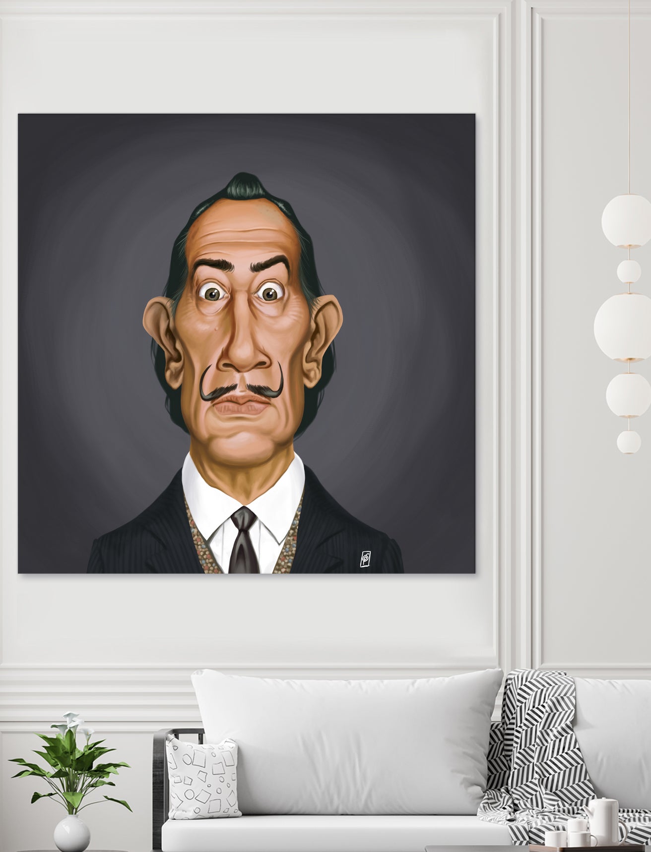 Salvador Dali by Rob Snow on GIANT ART - gray digital painting