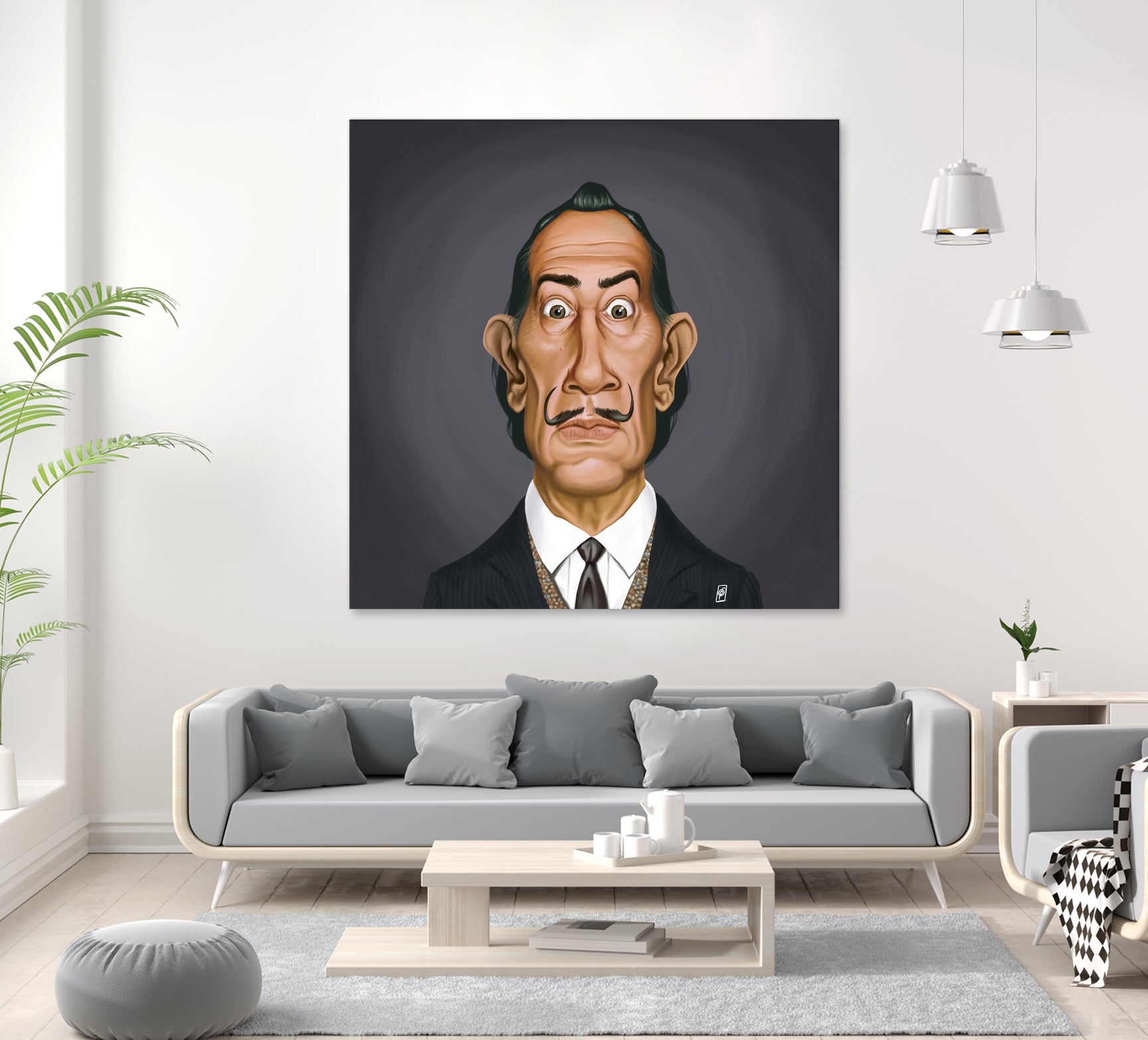 Salvador Dali by Rob Snow on GIANT ART - gray digital painting