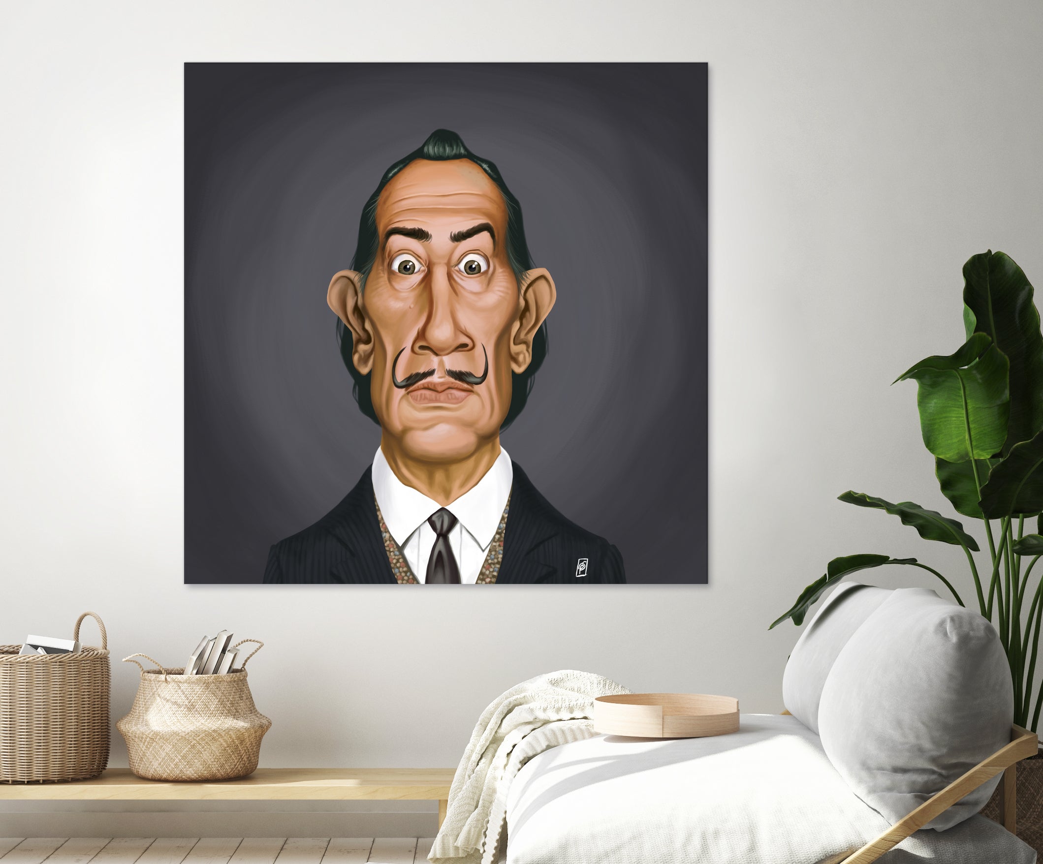 Salvador Dali by Rob Snow on GIANT ART - gray digital painting