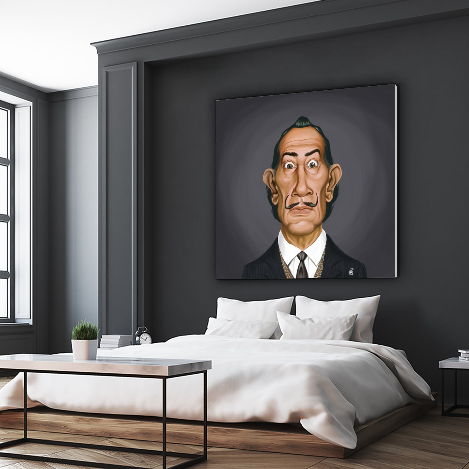 Salvador Dali by Rob Snow on GIANT ART - gray digital painting