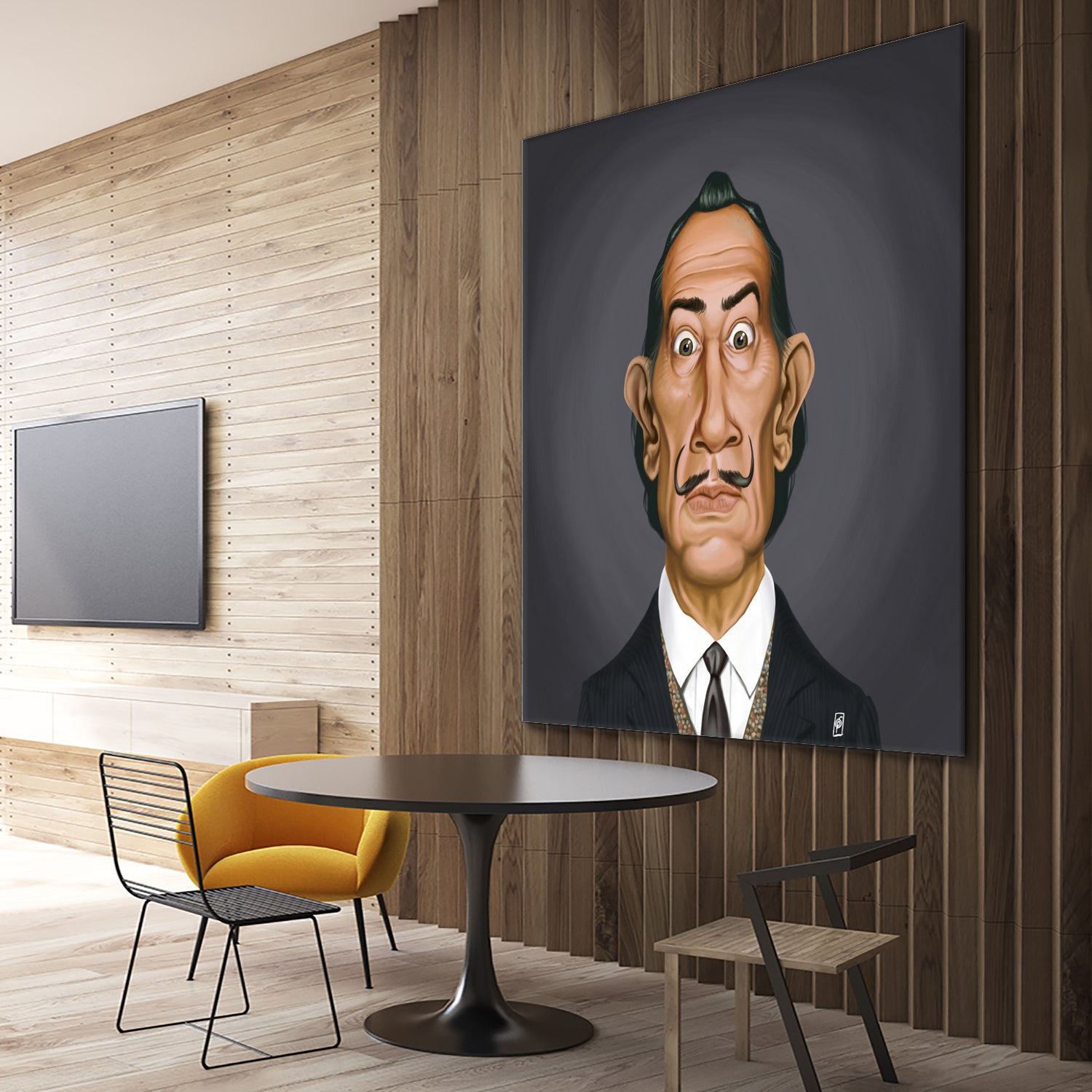 Salvador Dali by Rob Snow on GIANT ART - gray digital painting