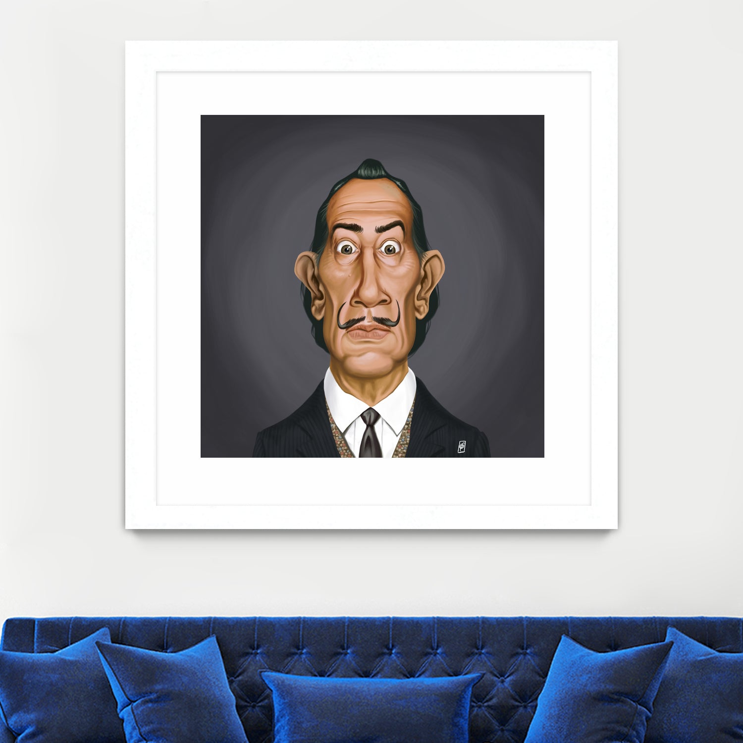 Salvador Dali by Rob Snow on GIANT ART - gray digital painting