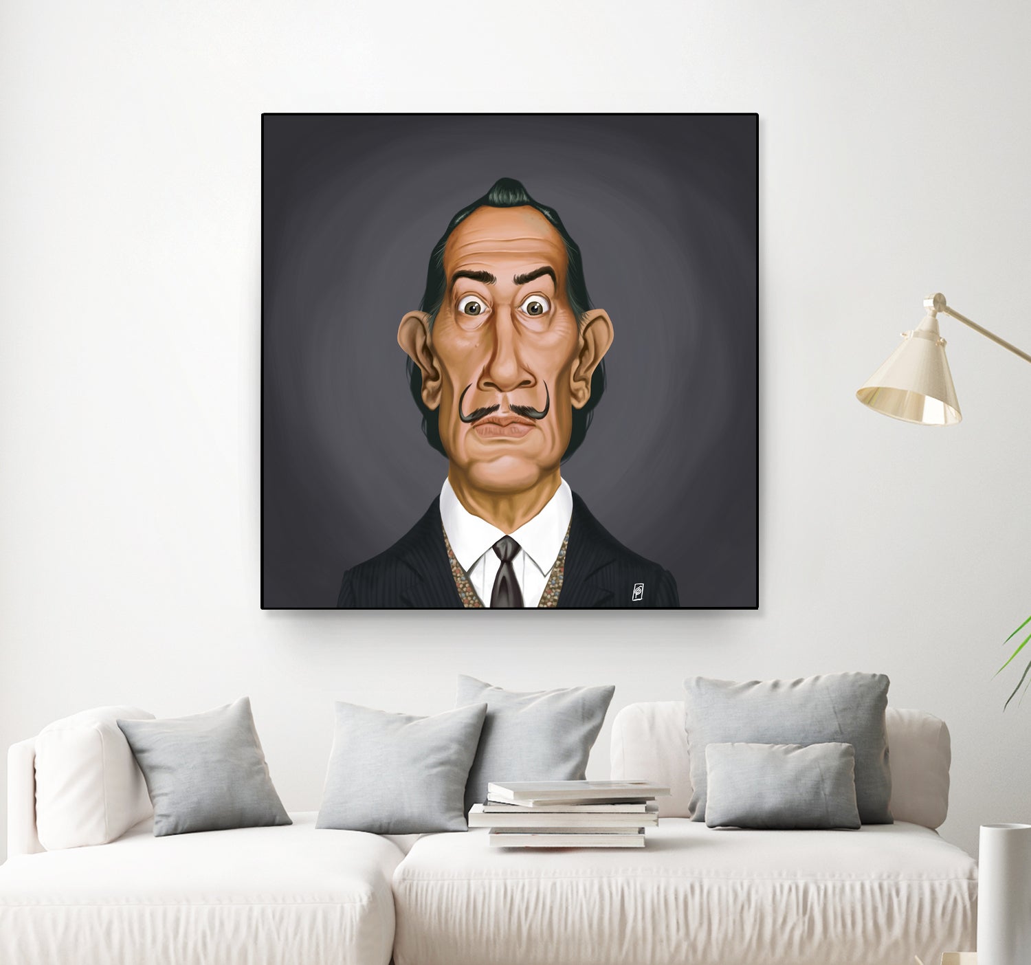 Salvador Dali by Rob Snow on GIANT ART - gray digital painting