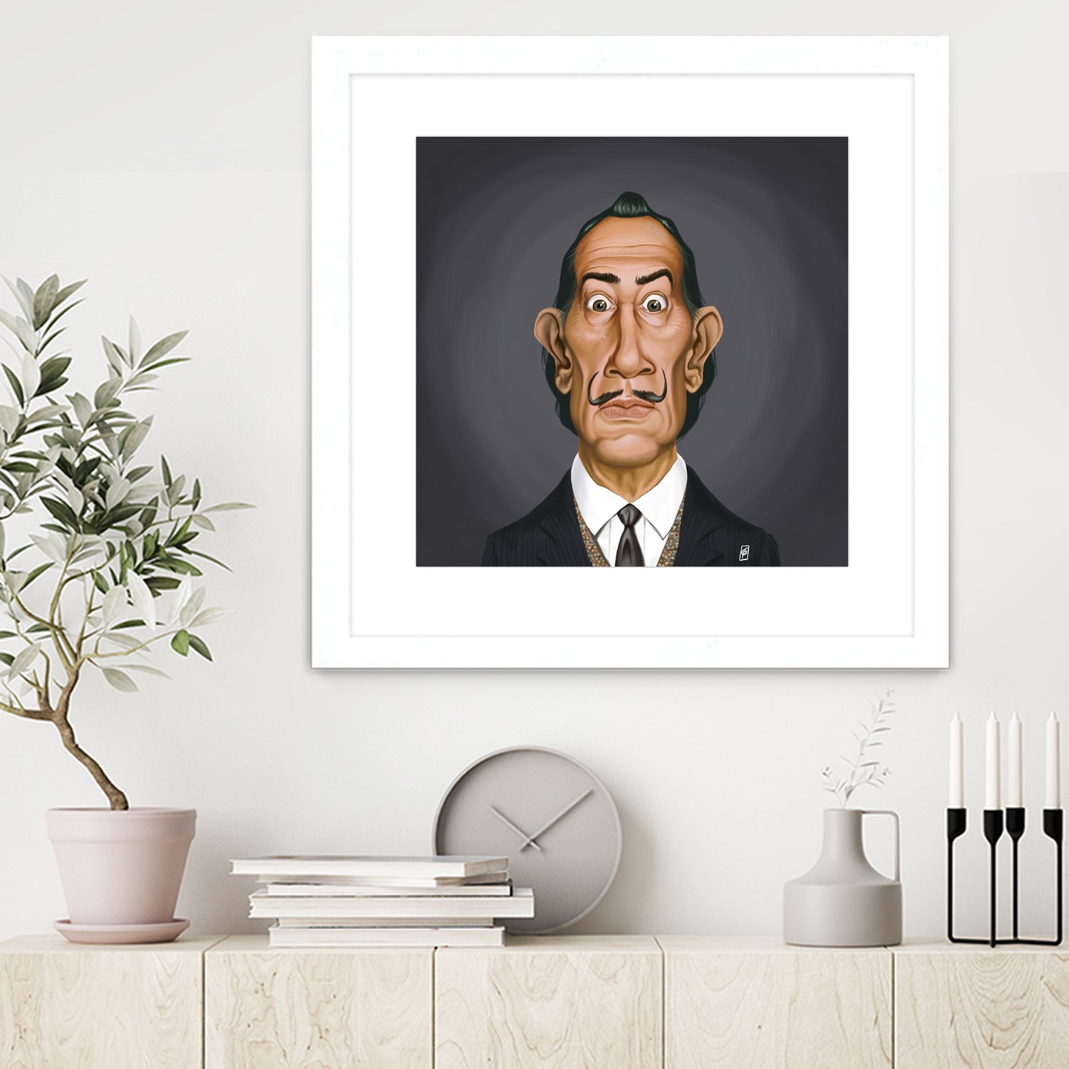 Salvador Dali by Rob Snow on GIANT ART - gray digital painting