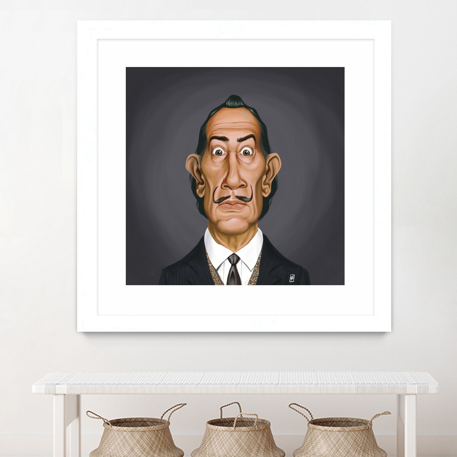 Salvador Dali by Rob Snow on GIANT ART - gray digital painting