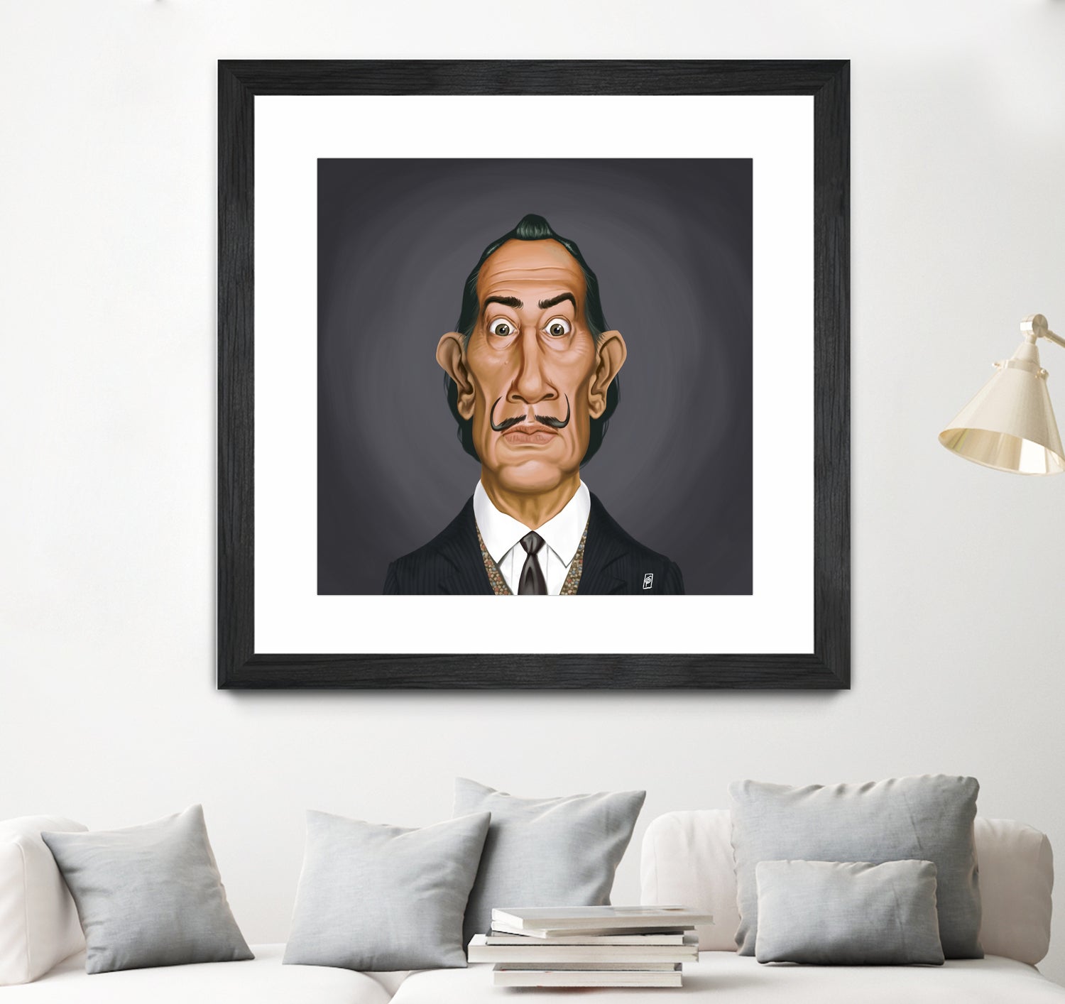 Salvador Dali by Rob Snow on GIANT ART - gray digital painting