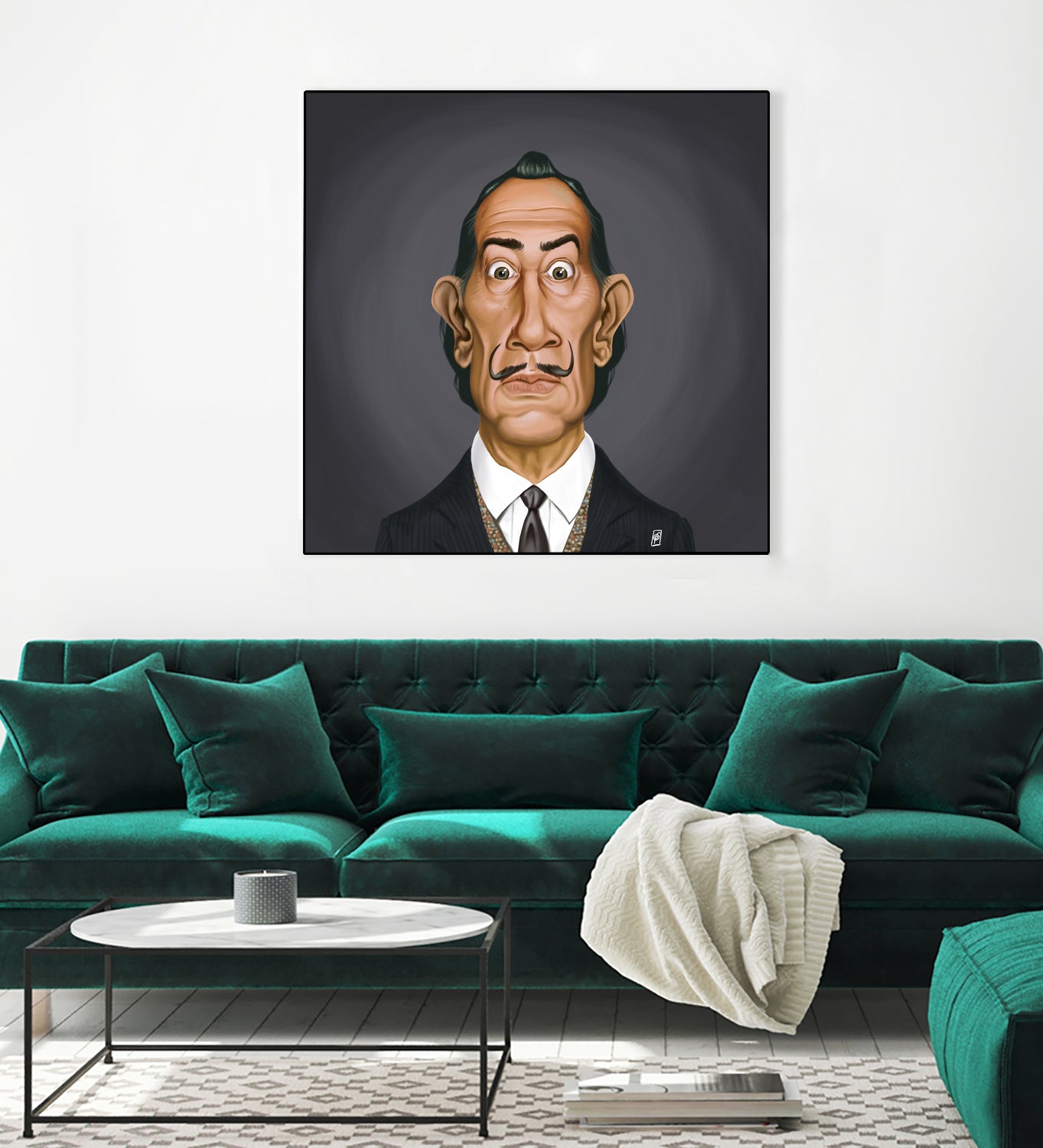 Salvador Dali by Rob Snow on GIANT ART - gray digital painting