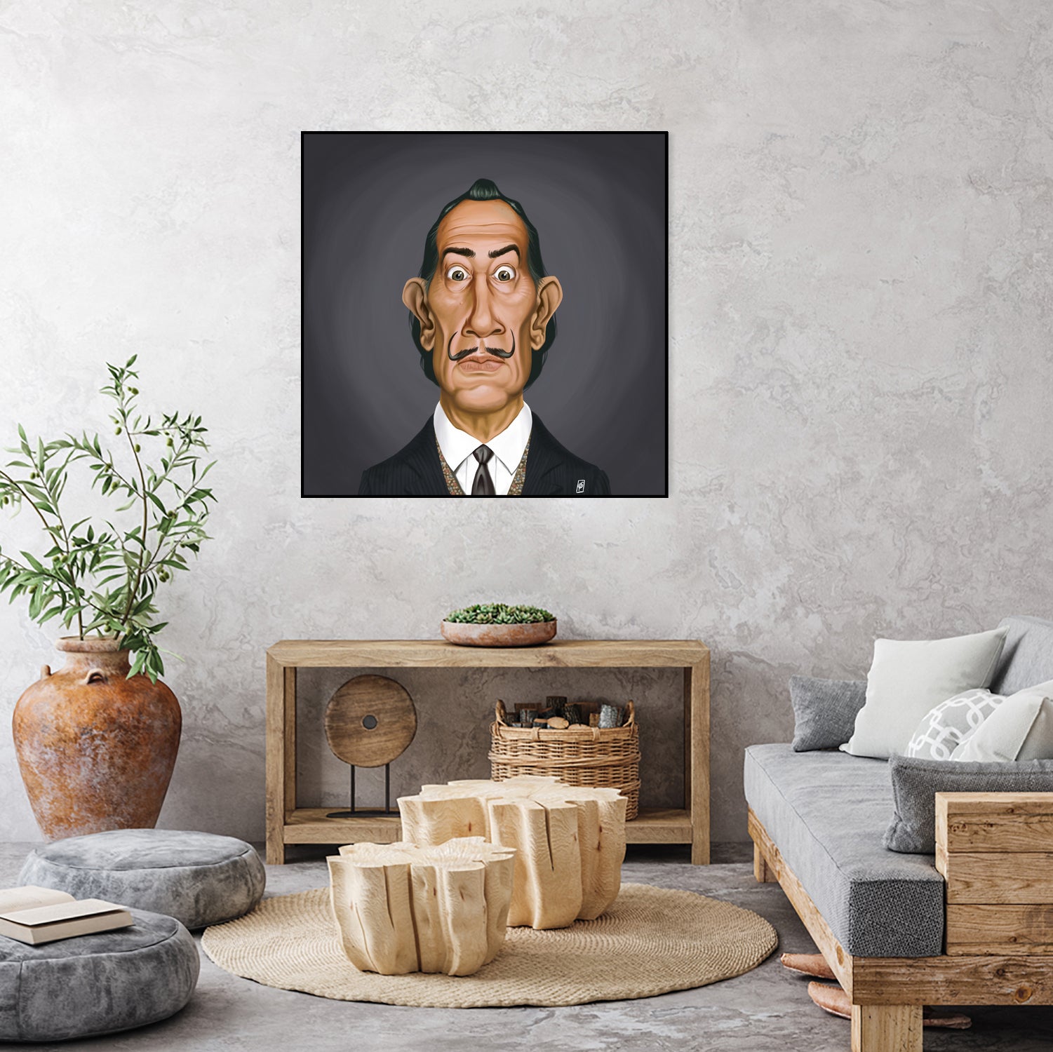 Salvador Dali by Rob Snow on GIANT ART - gray digital painting