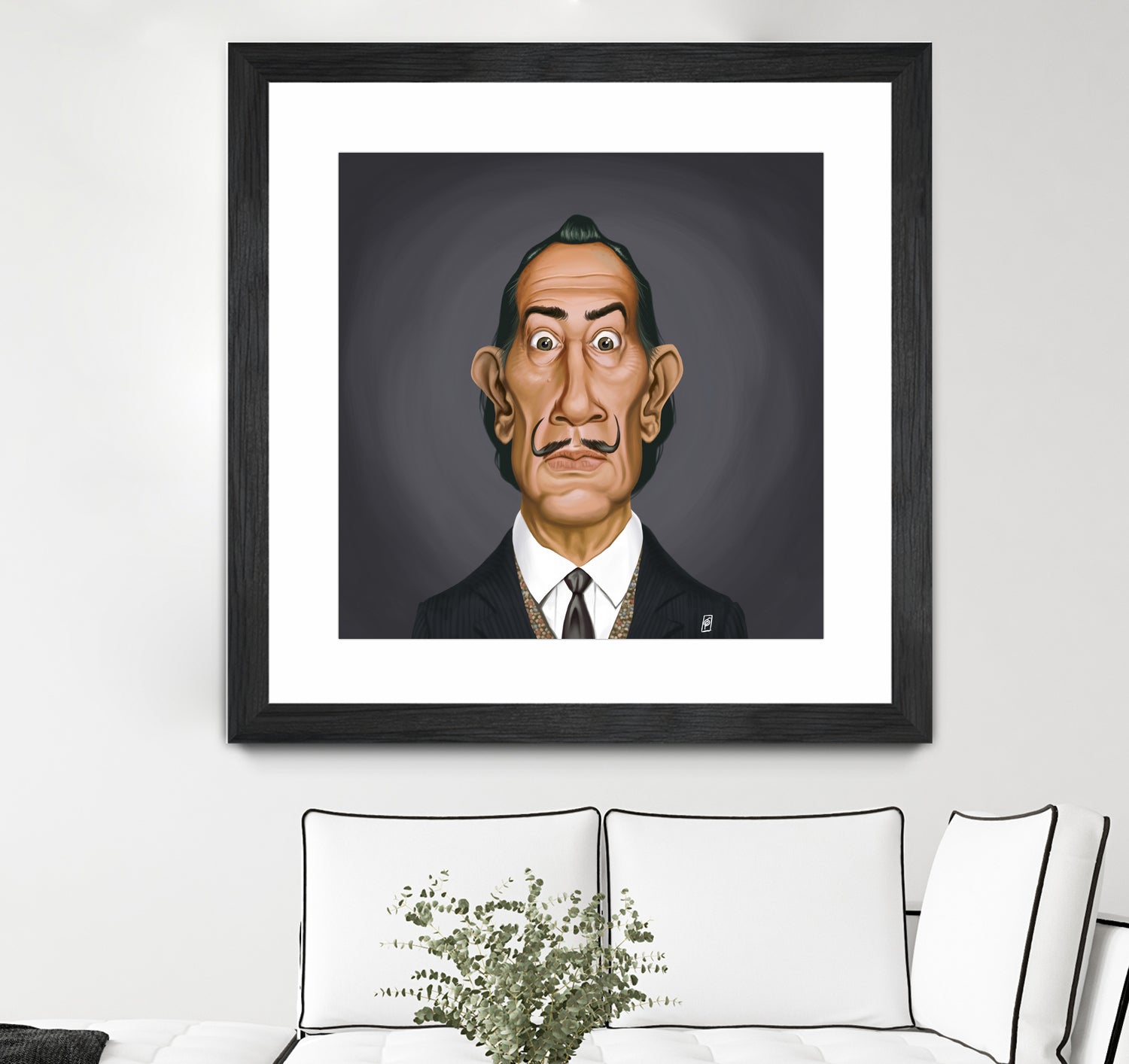 Salvador Dali by Rob Snow on GIANT ART - gray digital painting