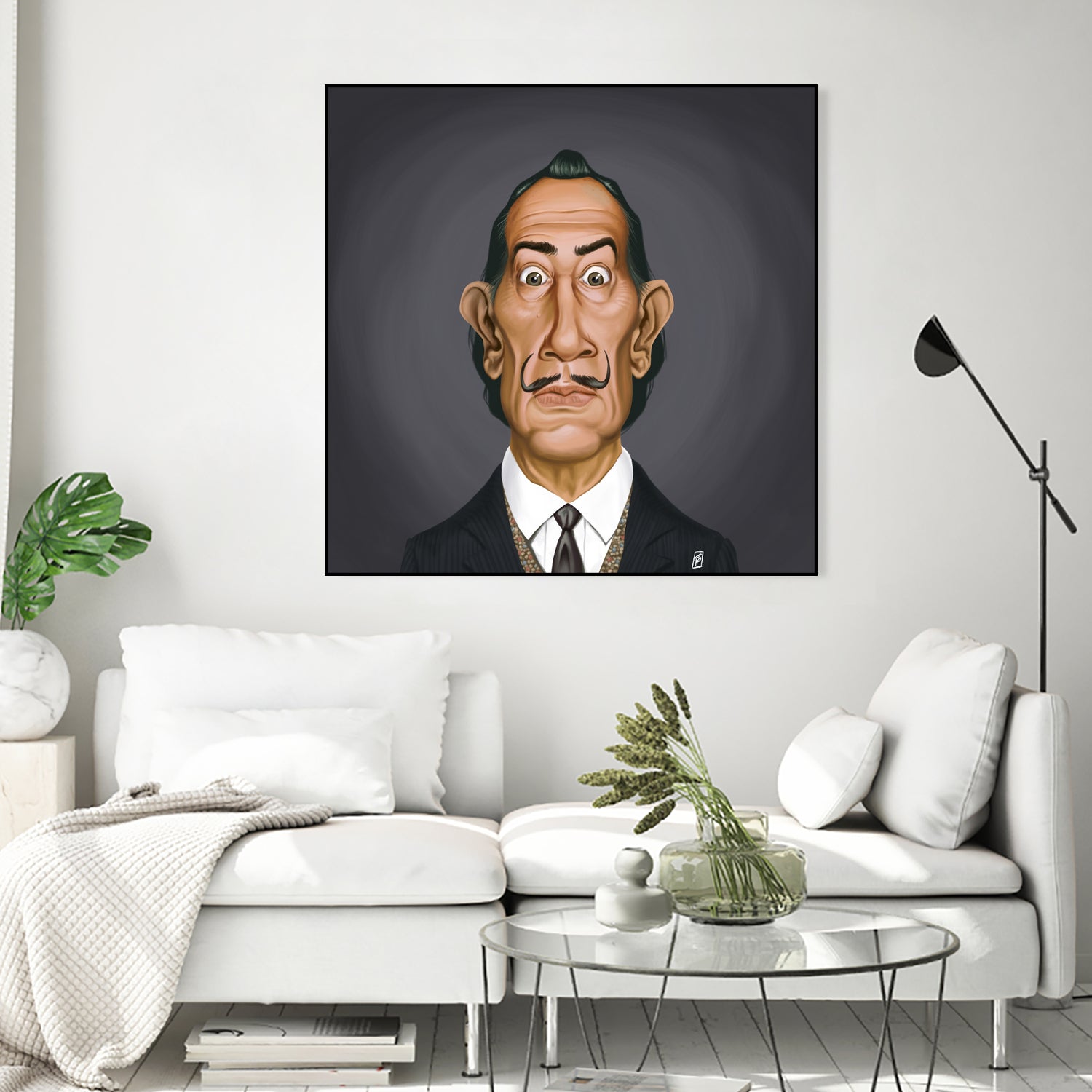 Salvador Dali by Rob Snow on GIANT ART - gray digital painting