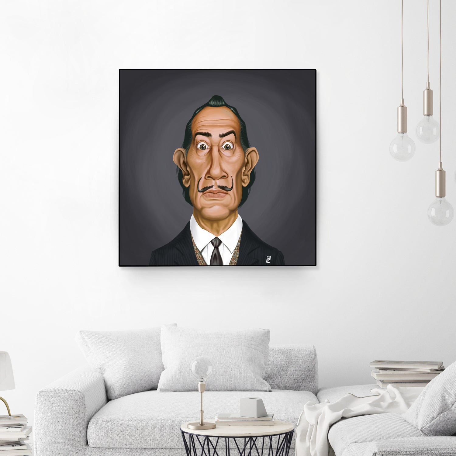 Salvador Dali by Rob Snow on GIANT ART - gray digital painting