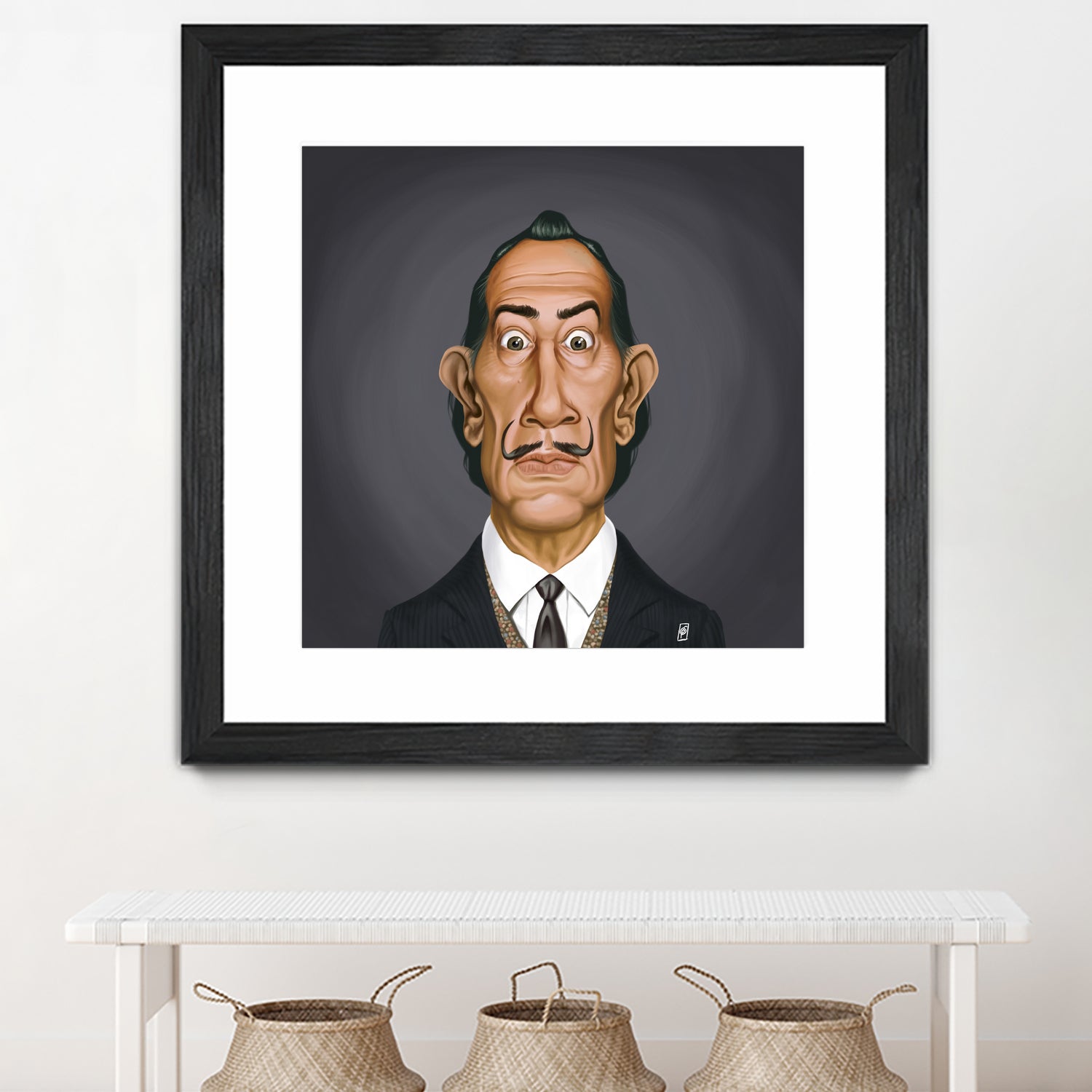 Salvador Dali by Rob Snow on GIANT ART - gray digital painting