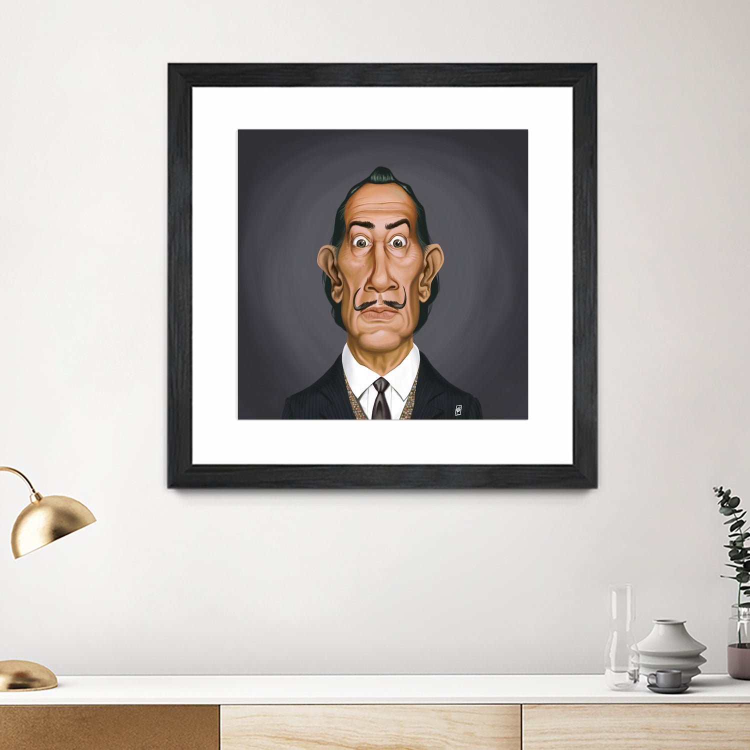 Salvador Dali by Rob Snow on GIANT ART - gray digital painting