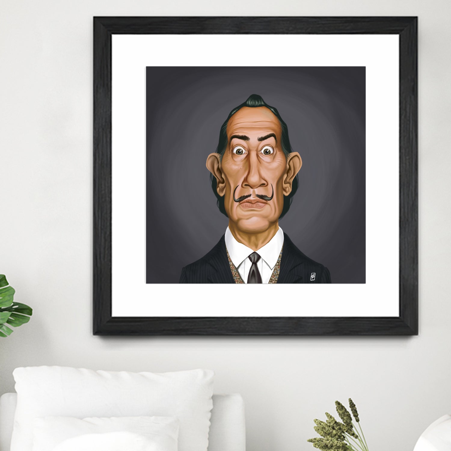 Salvador Dali by Rob Snow on GIANT ART - gray digital painting