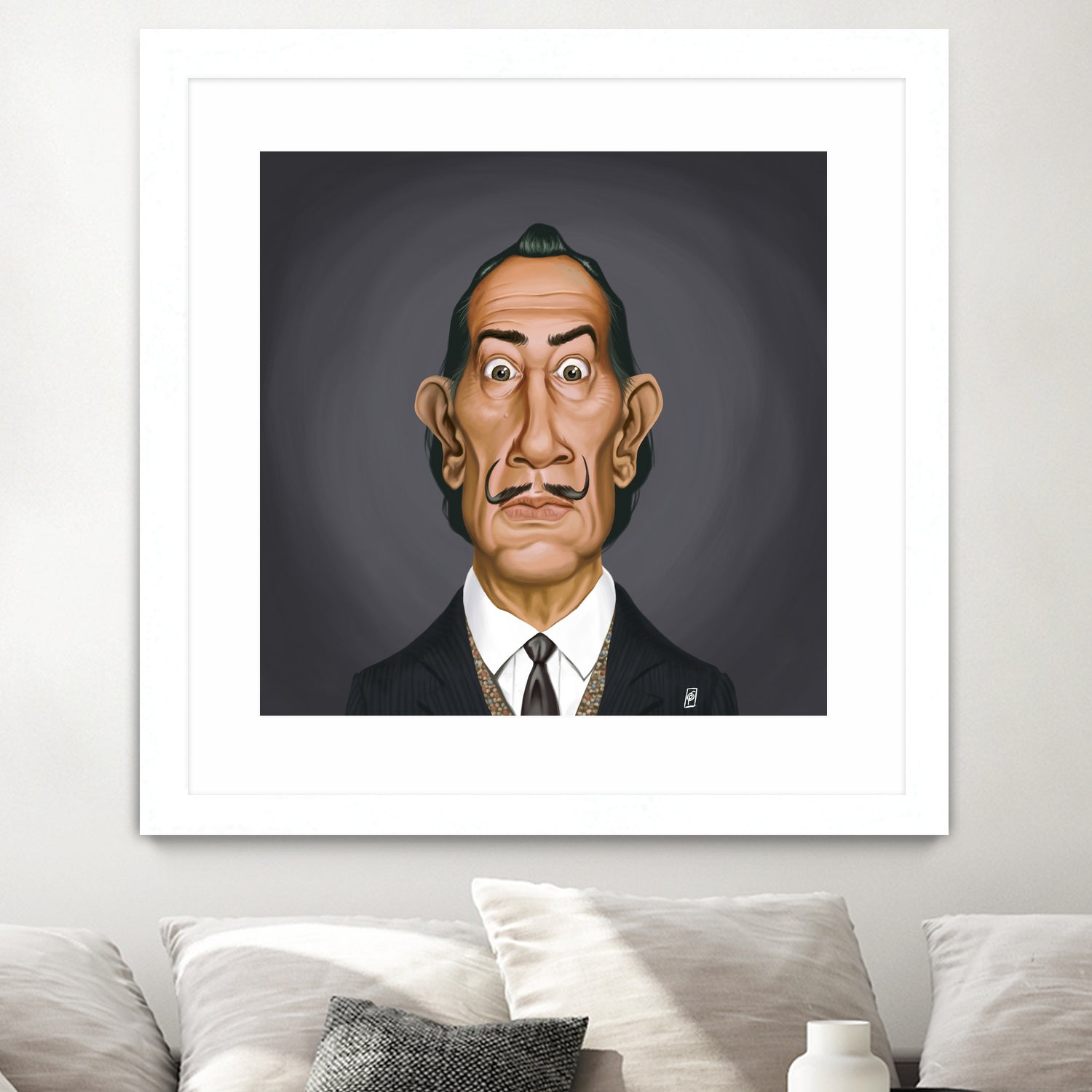 Salvador Dali by Rob Snow on GIANT ART - gray digital painting