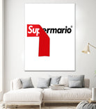 Supreme Mario by Rogelio I Luis on GIANT ART - white typography