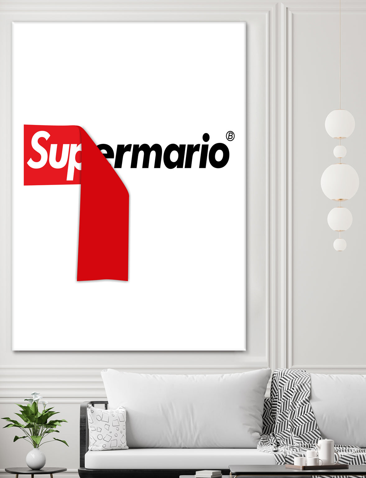 Supreme Mario by Rogelio I Luis on GIANT ART - white typography