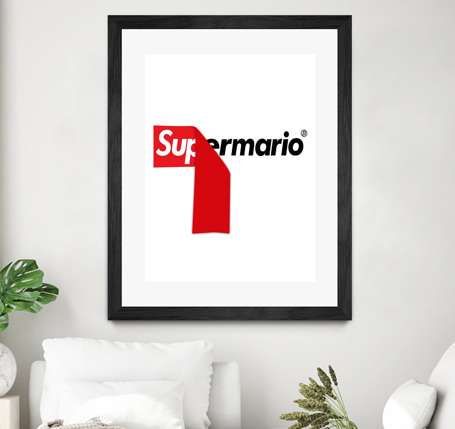 Supreme Mario by Rogelio I Luis on GIANT ART - white typography