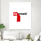 Supreme Mario by Rogelio I Luis on GIANT ART - white typography