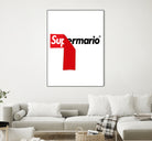 Supreme Mario by Rogelio I Luis on GIANT ART - white typography