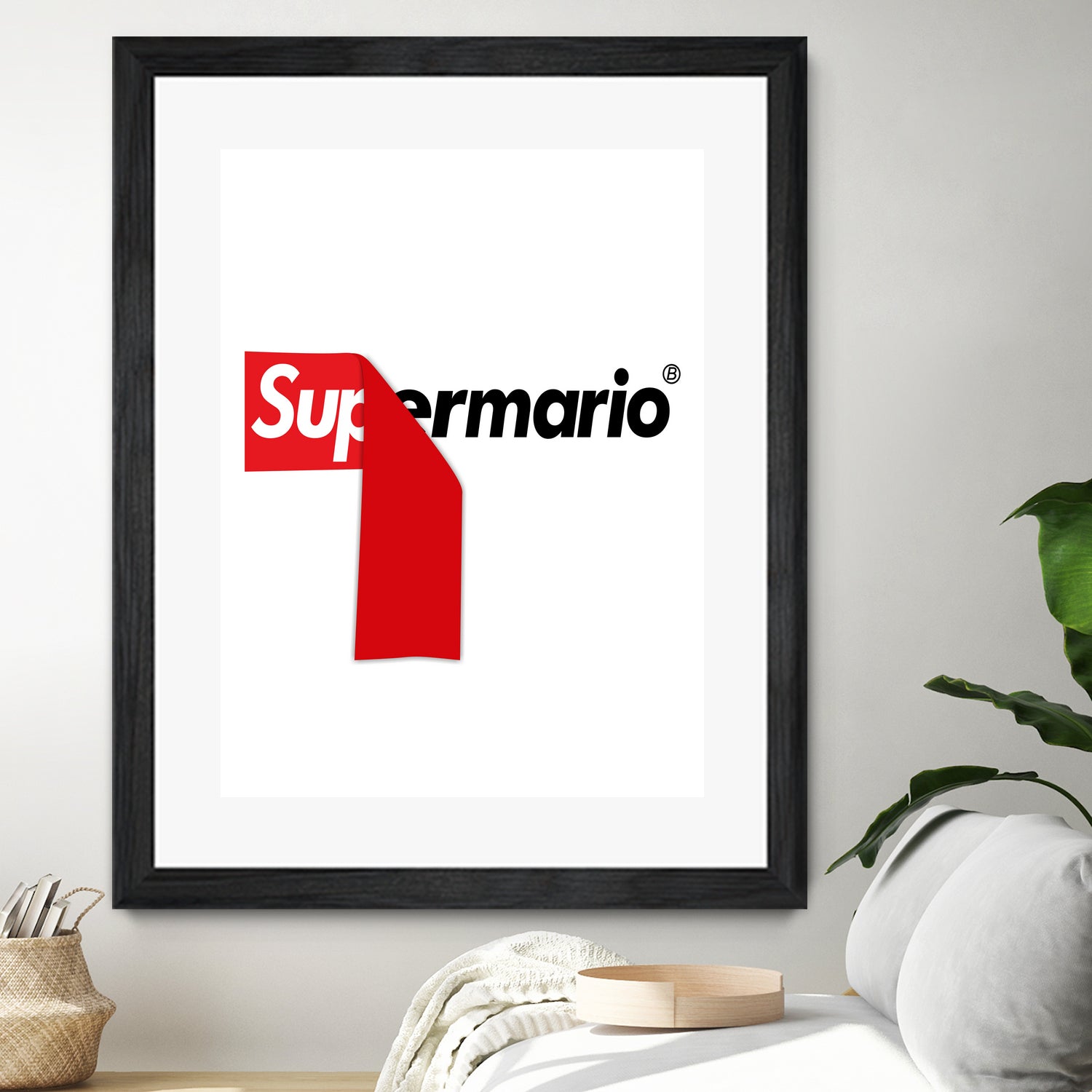 Supreme Mario by Rogelio I Luis on GIANT ART - white typography