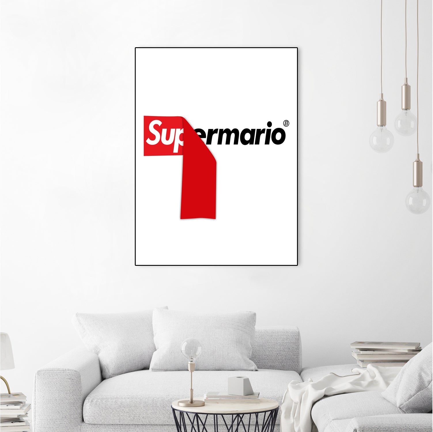 Supreme Mario by Rogelio I Luis on GIANT ART - white typography