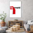 Supreme Mario by Rogelio I Luis on GIANT ART - white typography