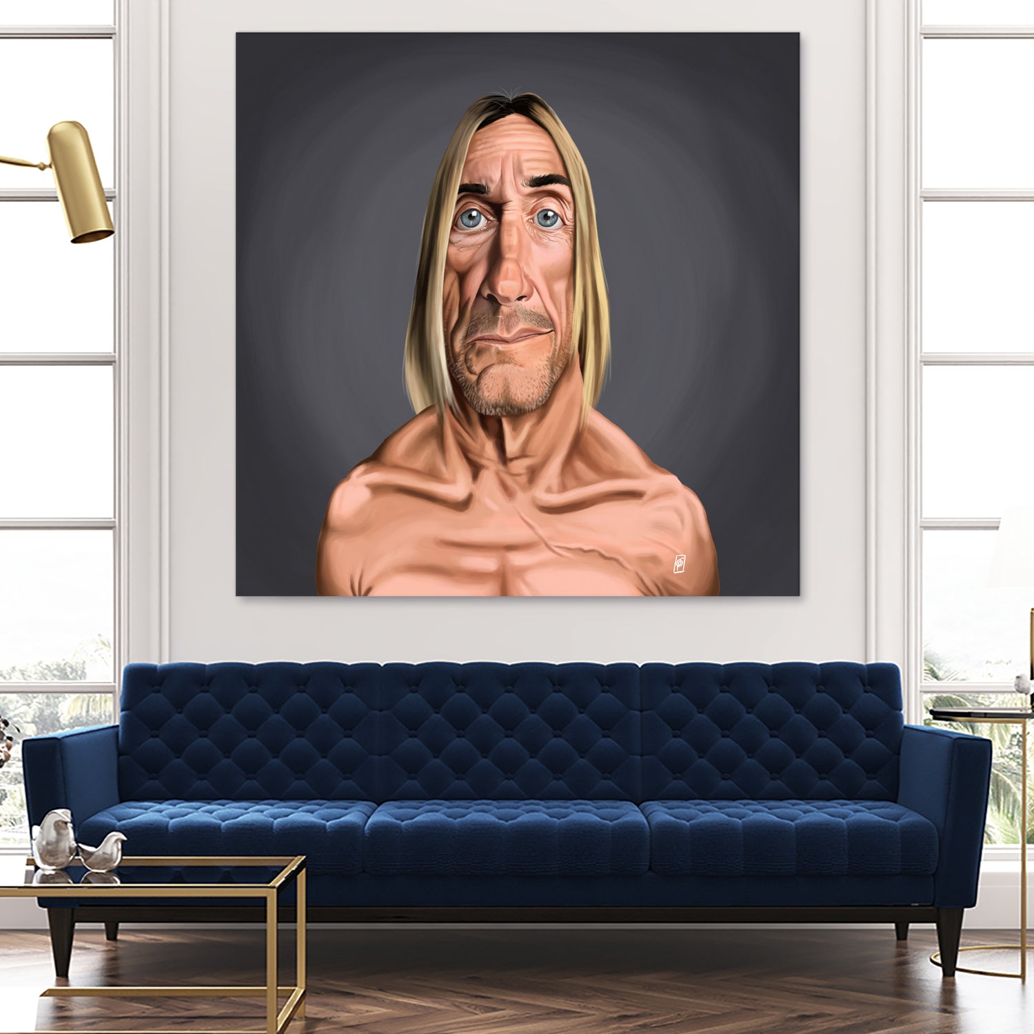 Iggy Pop by Rob Snow on GIANT ART - green digital painting