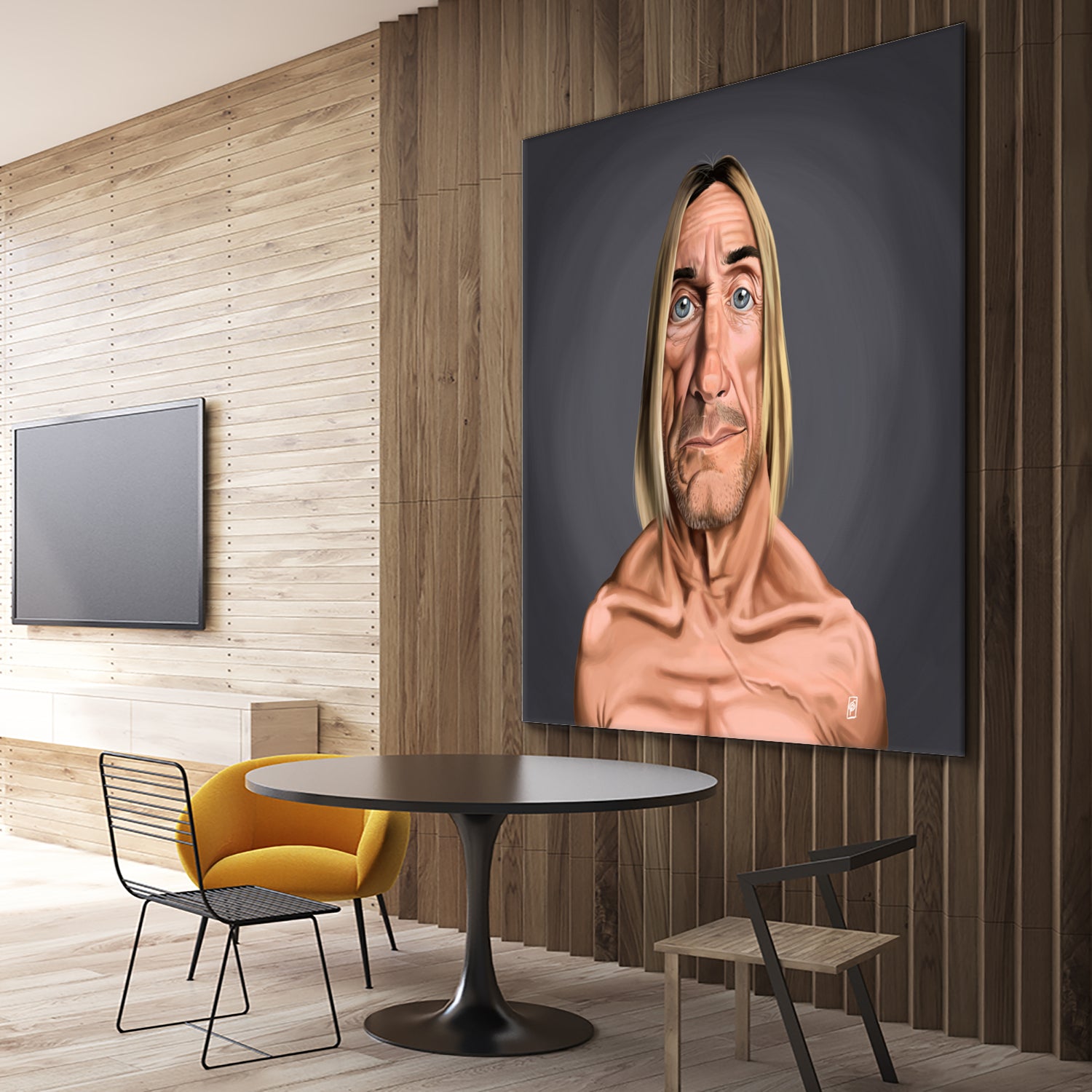 Iggy Pop by Rob Snow on GIANT ART - green digital painting