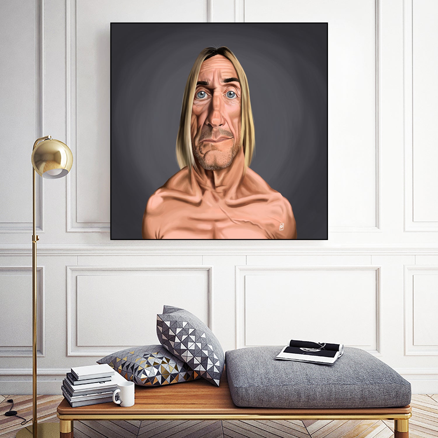 Iggy Pop by Rob Snow on GIANT ART - green digital painting