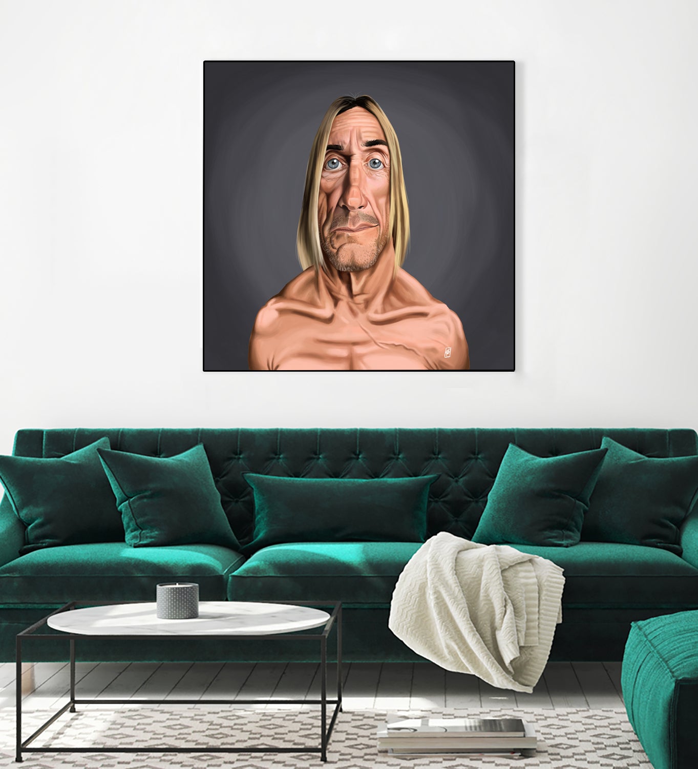 Iggy Pop by Rob Snow on GIANT ART - green digital painting