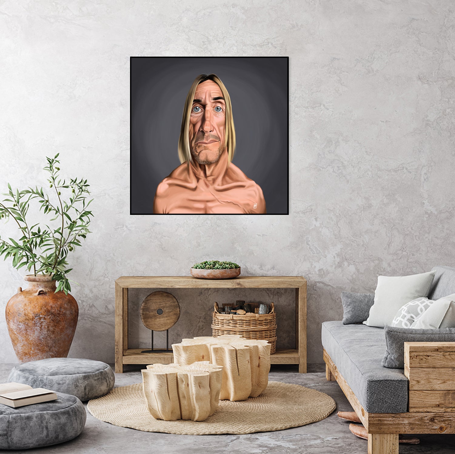 Iggy Pop by Rob Snow on GIANT ART - green digital painting