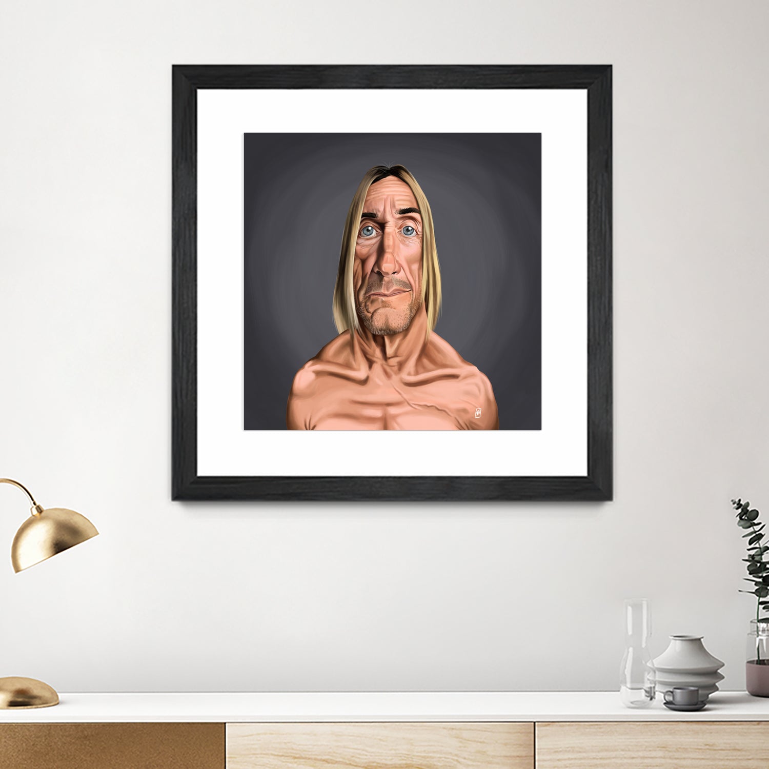 Iggy Pop by Rob Snow on GIANT ART - green digital painting