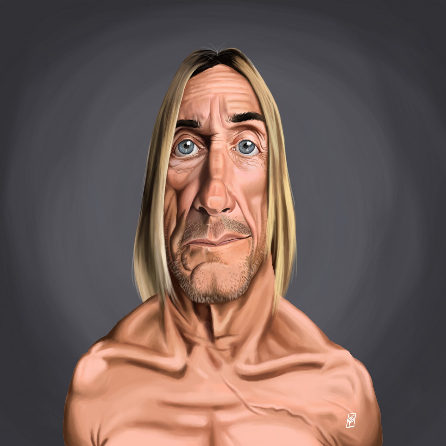 Iggy Pop by Rob Snow on GIANT ART - green digital painting