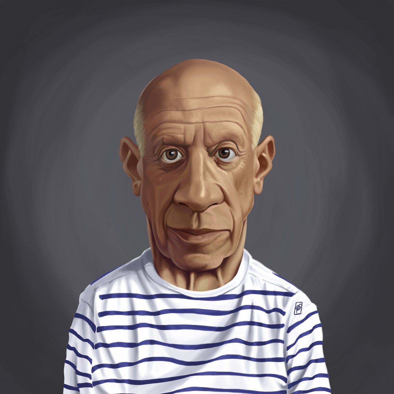 Pablo Picasso by Rob Snow on GIANT ART - blue digital painting