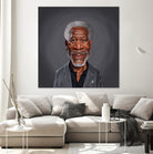 Morgan Freeman by Rob Snow on GIANT ART - orange digital painting