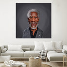 Morgan Freeman by Rob Snow on GIANT ART - orange digital painting