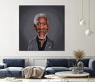 Morgan Freeman by Rob Snow on GIANT ART - orange digital painting