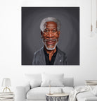 Morgan Freeman by Rob Snow on GIANT ART - orange digital painting