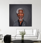 Morgan Freeman by Rob Snow on GIANT ART - orange digital painting