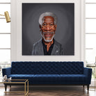 Morgan Freeman by Rob Snow on GIANT ART - orange digital painting