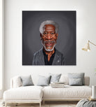 Morgan Freeman by Rob Snow on GIANT ART - orange digital painting