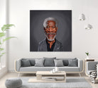 Morgan Freeman by Rob Snow on GIANT ART - orange digital painting