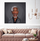 Morgan Freeman by Rob Snow on GIANT ART - orange digital painting