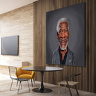 Morgan Freeman by Rob Snow on GIANT ART - orange digital painting