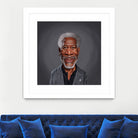 Morgan Freeman by Rob Snow on GIANT ART - orange digital painting