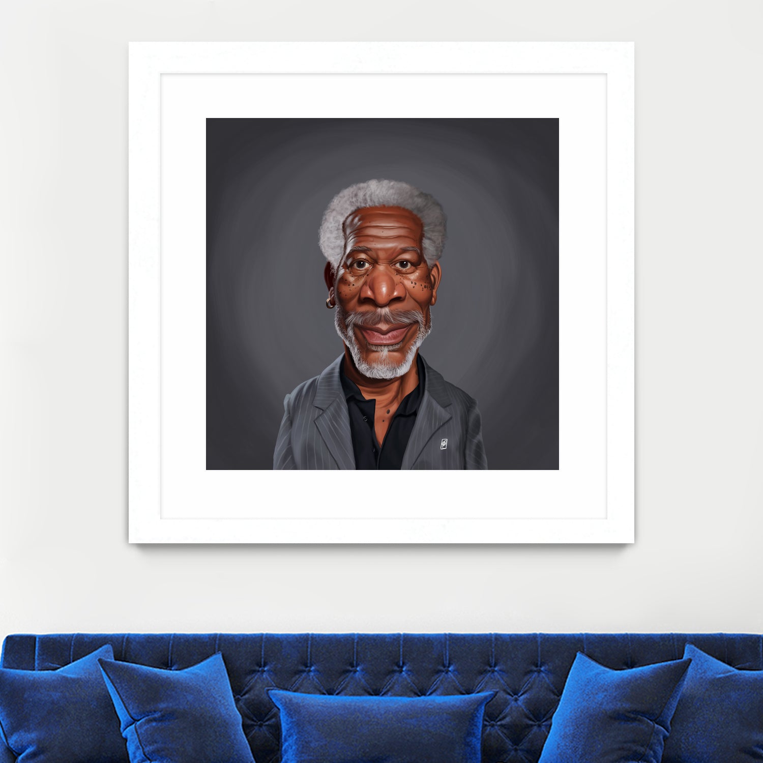 Morgan Freeman by Rob Snow on GIANT ART - orange digital painting